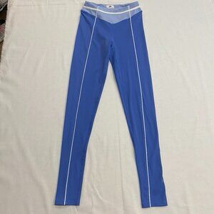 Yllw the Label Blue and White Contour Leggings Medium and Small